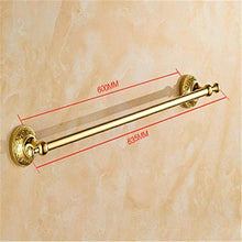 JKCKHA Northern Europe. cremagliera Mensole Mensole for Bagno Rack Appendiabiti a Parete Oro in Acciaio Inox Forata Singola Barra Bagno Asta
