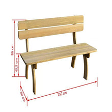 Panca da Giardino Elegante Moderno,Legno di Pino + Impregnato Verde,Resistente alla Muffa,150 x 60 x 86 cm,Spessore Doghe di 28 mm