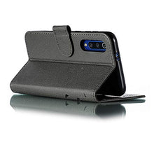 Robinsoni Custodia Compatibile con Xiaomi 9 SE Case Portafoglio Cover Libro Case Piuma Stampato Pelle PU Antiurto Case Wallet Taccuino Cover Libretto Cartone Animato Case Folio Flip Cover Grigio