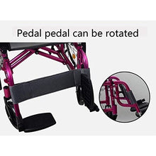 Carrozzine Semoventi, Trasportabili da Viaggio, Leggere Pieghevoli Portatili Semoventi con Poggiapiedi Comfort Cuscino del Sedile Senior/Disabili Trolley in Lega di Alluminio Senior/Disabili A