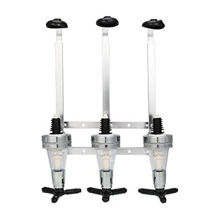 Chutoral, 3 bottiglie di liquore, supporto da parete in lega di alluminio, portabottiglie, dispenser per birra alcolica, dispenser per vino da bar