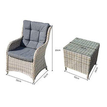 HLZY Tavolo in Vimini in Rattan mobili in Patio e Set Sedia, Patio Mobili da Giardino Tavolo da Giardino e sedie Set in Vetro Top Tavolino da caffè Patio Set per Giardino all'aperto a Bordo Piscina