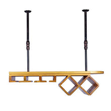 MYHZH Parete Wine Rack, Bar Wine Glass Vintage Hanging Rack, sotto Il Governo Coppa scaffale, Restaurant Cafe Organizzazione Cucina e deposito Shelve