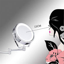 Specchi per il trucco da trucco per il trucco da parete Ingrandimento per il bagno dell'hotel Specchio per la rasatura Specchio per cosmetici Specchi da parete con doppi bracci pieghevoli Cromati
