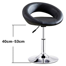 Sgabello da bar, seggiolone girevole a 360 °, poltrona da esterno per casa da 40 cm-53 cm, aspetto in pelle di alta qualità, con schienale/A / 40cm / 53cm