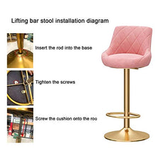 Sgabelli da Bar Sedia 360 ° di Rotazione Bar Stool Senza Poltrona Bar Stool, Flanella Bar Stool Bar Stool Regolabile, Ristorante, Cucina, 7 Colori Disponibili Regolabile Sgabello da Bar