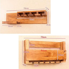 Classico Wall Mount Ecofriendly legno di pino bottiglia di vino della mensola del supporto del calice del vino Holder pensili 10 Wine Glass ripiano impianto galleggiante Mensole Organizzatore del cont