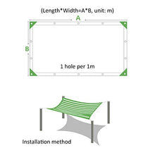 KDDEON Rete Tessuta Ombreggiante con Gli Occhielli,Panno Ombreggiante Resistente ai Raggi UV,Rete Telo Ombra Traspirante,per Copertura Serra Giardino Tetto Piscina Pergola (2x5m/6.6x16ft)