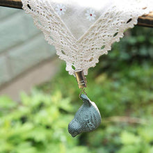 Set di 4 mollette per tovaglia, decorazione per la casa, resistente all’aperto, antivento, per picnic, uccelli, in ghisa, antiruggine, multifunzione, per uso esterno
