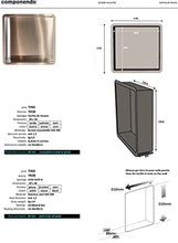Mensola Bagno | Mensola doccia a muro a incasso, 30x30, acciaio inox, nicchia doccia, COMPONENDO, Made in Italy (Acciaio Satinato)