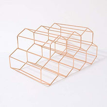 GCE 9 Bottiglie di Metallo Dorato Ferro da Stiro portabottiglie Soggiorno Creativo Vino Armadio espositore Alveare armadietto del Vino scaffale portabottiglie Oro Rosa 2 ° Piano Vino cremagliera