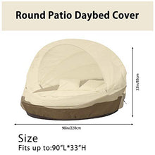 Copertura Per Letto Da Giardino In Rattan, Fodera Di Protezione Per Divano Rotondo, Impermeabile Copertura Per Divano Letto, Copertura Per Mobili Da Esterni, 228 X 83 CM (Beige+Marrone, 420D)