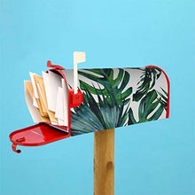 Copertura magnetica per cassetta postale con foglie di palma tropicale di ibisco, design unico, per giardino, cortile, dimensioni standard, 53 x 45 cm