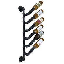 Portabottiglie Vino- Industrial Vintage Tubo di Ferro a Parete Wine Rack, può Contenere 6 Bottiglie di Vino, for Attic Restaurant Kitchen