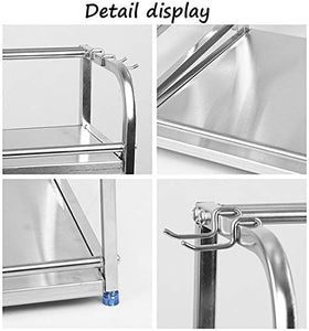 LYM &ripiano di stoccaggio Scaffali da Cucina, in Acciaio Inossidabile, ripiano for stagionatura a 2 Strati, ripiano, ripiano for coltelli, Supporto for coltelli, Tagliere Scaffale di Finitura