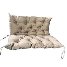 jHuanic - Cuscino per panca da giardino, con schienale morbido, per sedia, divano, altalena, 2 o 3 posti, Beige, 100x100x10cm