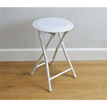 Harbour Housewares Sgabello Pieghevole Rotondo e Compatto - Bianco - 4 Pezzi