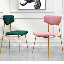 yunyu Sedia Moderna in Velluto Sedia impilabile in Metallo sul Retro con Gambe in Metallo Dorato per la casa Soggiorno Pub Cafeacute Colazione Bancone da Cucina Sgabello da Bar