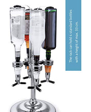 Toys4boys LED Dispenser Bevande Porta Bottiglie, Bar Butler, 4 Dispenser Verticale Alcolici, Bevande con Dosatori