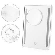 Specchio cosmetico da tavolo USB 20Pcs LED Touch Screen Tavolo Lampada cosmetica con lente d'ingrandimento 10X