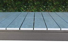 Milani Home s.r.l.s. Tavolo da Giardino Allungabile in Alluminio E Polywood 160/240 X 90 Colore Antracite,Grigio