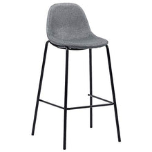 Goliraya Set da Bar 5 pz in Tessuto Nero,Set Tavolo e Sedie da Bar Moderni,Set Tavolo e Sedie da Cucina Moderni,Set Tavolo Quadrato e 4 Sedie in Tessuto con Schienale da Bar