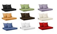 CAB BAVARO Lime Set Cuscino Seduta 82x122 h.11 cm + Due Cuscini Schienale 60x60 cm. + Cuscino Schienale 45x45 cm. Rivestimento in Ecopelle PVC