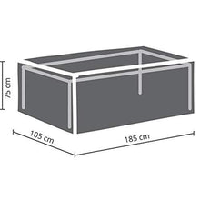 Perel Garden oct180 Custodia Protettiva per Tavolo da Giardino di Massimo 180 cm, Antracite, 185 x 105 x 75 cm