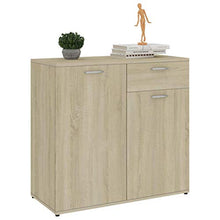 XHCP Credenza, Comodino, Comodino, cassettiera per la casa Soggiorno Camera da Letto Bianco Lucido 80x36x75 cm truciolare