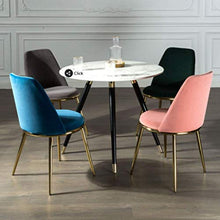 XHCP Sgabello Alto Un Set di 2 sedie da Pranzo in Tessuto, Sedia da Pranzo in Ferro Dorato, Sedia Imbottita in Pelle Scamosciata Casual e Una Cucina, Bar, Sedia da Tavolo, Sedia Laterale (Rosa, g