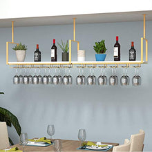 Portabottiglie da Soffitto, Portabottiglie da Appendere, Mensola a Soffitto in Ferro Monostrato in Legno Massello, Per Bar/Ristoranti/Cucine Portaoggetti E Ripiani (Dimensioni: 120 * 30 * 60 Cm)