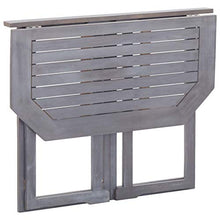 SKM Set da Bistrot 2 pz in Legno Massello di Acacia Grigio