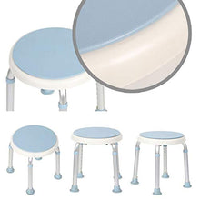 LXLAMP Sgabello da Doccia Regolabile in Altezza, Panca for Scarpe Girevole e Panca di Riposo Telaio in Alluminio for Anziani disabili Blu, Sgabello Vasca da Bagno Sedile per Doccia