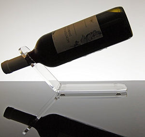 Slato Portabottiglie Porta Bottiglie da Vino da banco in plexiglass Trasparente Gemma per 1 Bottiglia