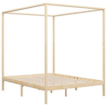 Lasamot Struttura Letto in Legno di Pino con 2 cassetti, Struttura a baldacchino per zanzariera, Staffa per Montante, Adatta per Materasso 180x200 cm (Materasso Non Incluso), Legna Leggera