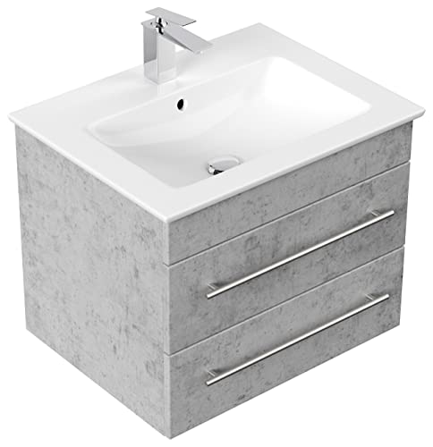 Mobile bagno con lavabo Villeroy & Boch Venticello 65cm grigio cemento