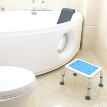 Sgabelli Mobili da Bagno Bagno Quadrato Slip Bagno Anziano maternità in Alluminio Bagno Bambino Anziano Bagno, Carico 130kg (Color : Blue, Size : 36.5cm*28.5cm*31.5cm)