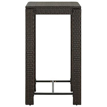 vidaXL Set da Bar da Giardino 5 pz con Cuscini in Polyrattan Marrone
