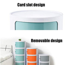 Comodini a 2/3/4 ripiani, comodino rotondo in plastica, comodino con cassetti e porta scorrevole, per camera da letto, soggiorno, armadio, comodino, facile da montare