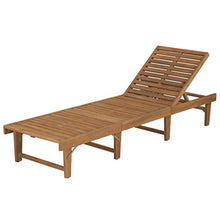 Tidyard Lettino Prendisole Pieghevole in Legno Massello di Acacia, Sedie a Sdraio da Giardino, Lettino da Esterno, Lettino Prendisole 200 x 61 x 30/86 cm