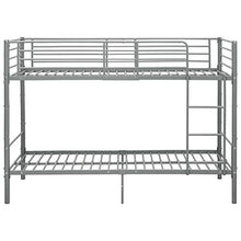 Tidyard Letto a Castello in Metallo con Rete a doghe Incluse,Scomponibile in 2 lettini Singoli,90x200 cm,Grigio