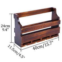 Portavini ZCJB Portabottiglie a Parete con Supporto per Gambo, di Legno Ripiano per Accessori Bar per Display di Conservazione del Vino (Size : 40cm)
