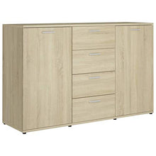 vidaXL - Sideboards - Sideboard Sonoma-Eiche 120×35,5×75 cm Spanplatte
