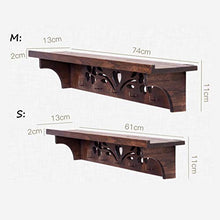 &ripiano di stoccaggio Scaffale da parete in legno massello, scaffale da parete for camera da letto Scaffale di finitura (Size : S)