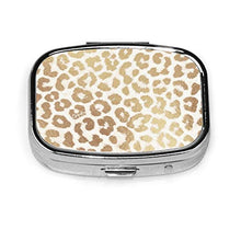 Scatola quadrata per pillole e medicine leopardo greco antico oro moda pillola organizzatore viaggio pillole dispenser per vitamine integratori