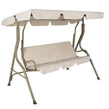 vap26 2 pz/set Patio Swing Canopy Copertura Set, Impermeabile Sunproof Canopy Patio Swing Top Cover+Seat Cover Per 3 Posti Solido