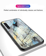 Suhctup Compatibile con Samsung Galaxy M30 / A40S Custodia Protettiva in Vetro Temperato 9H + Cornice Paraurti in TPU Silicone Morbido Assorbimento Degli Urti a 360 Gradi Protezione -Marmo 1