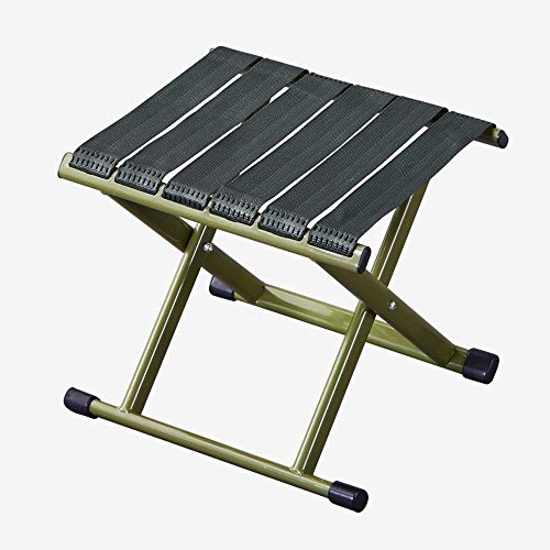 Yifuty Sgabello Pieghevole, for Esterni Panchina Portatile, Giardino Cortile Porticato Balcone Prato, Ufficio di Lavoro Pure Verde carico-Cuscinetto 80KG, 29 * 27 * 26 Centimetri (Color : S)