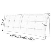 Testiera da Letto Testiere Testata Cuscino A Cuneo Cuscini Capezzale Copri Tessuto in Pelle Sintetica / 5 Taglie Disponibili
