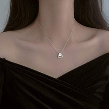 Baoxiaohed Collana in Argento Sterling, Collana Triangolo Geometrica Personalizzata in Stile Sterling Silver Style, Adatta per La Festa della Mamma, Regali di Anniversario E Regali di Compleanno